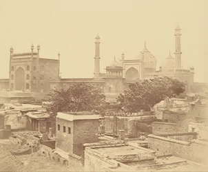 Entrance to the Large Mosque of Jumma Musjid in Delhi